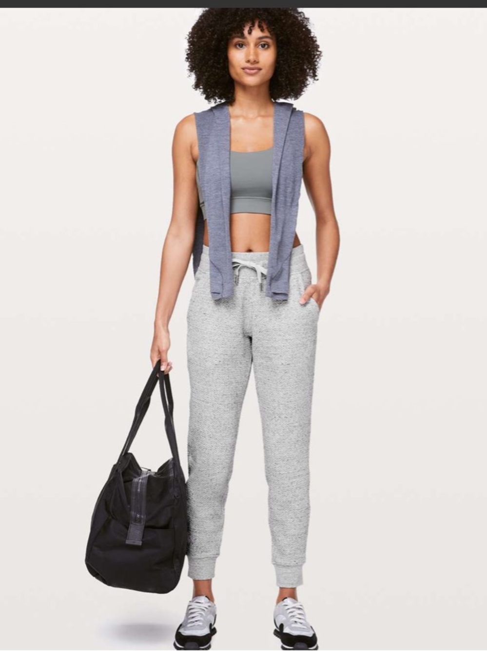 Lululemon Warm Down Jogger II 28" Heathered Melody Light Grey Size 10
